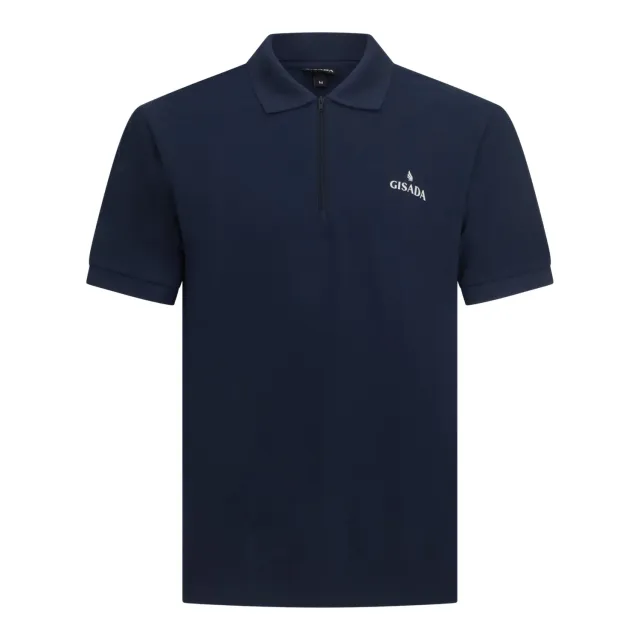 Gisada 2006 polo Navy zip-polo i bomull