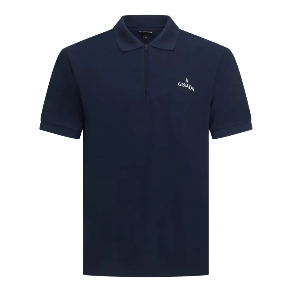 Gisada 2006 polo Navy zip-polo i bomull