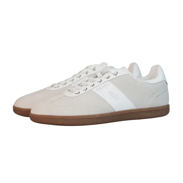 Gisada Flat Sole Sneaker Suede Leather sneakers hvite