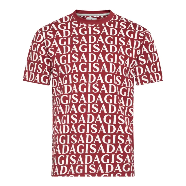 Gisada Allover Print t-skjorte bordeaux