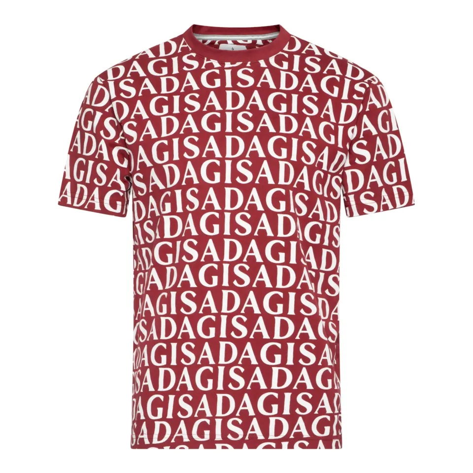 Gisada Allover Print t-skjorte bordeaux