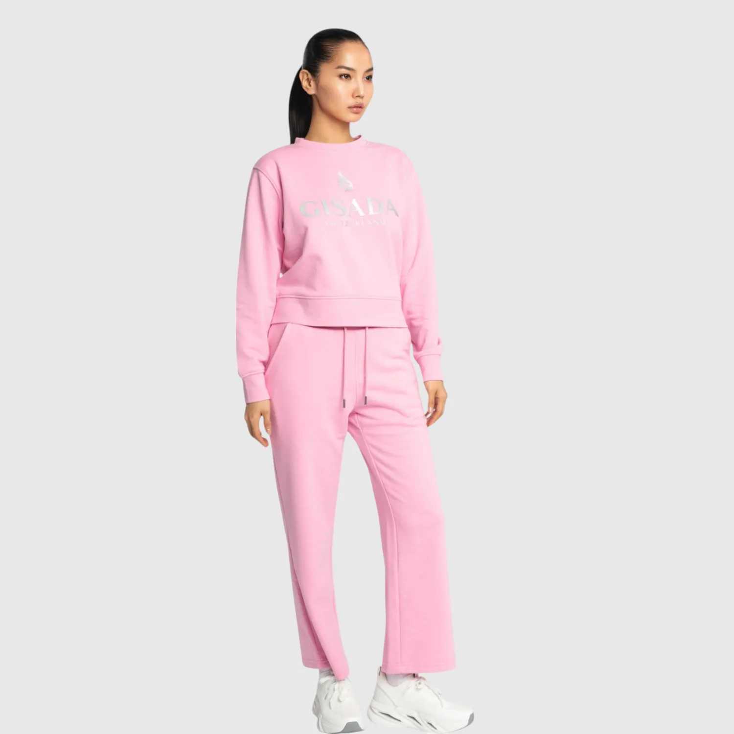 Gisada Berlin 6004 sweatshirt rosa cropped