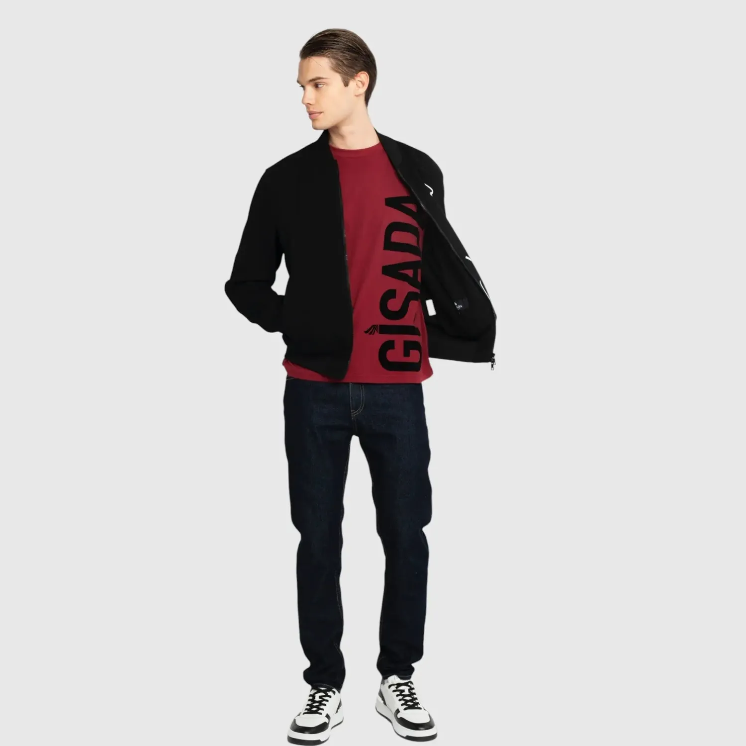 Gisada Regular Fit Windbreaker jakke svart 52 – knit