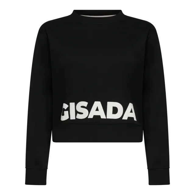 Gisada 6001 Crop Fit sweatshirt svart bomull