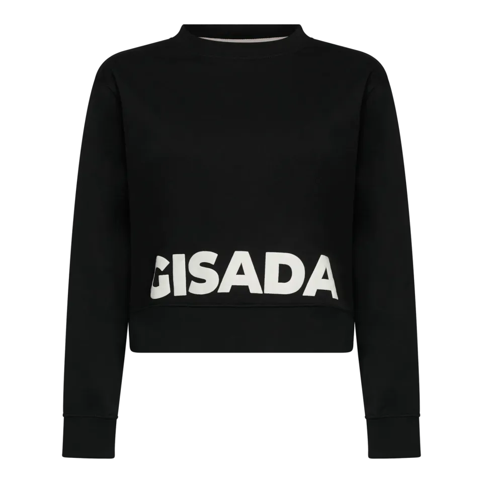 Gisada 6001 Crop Fit sweatshirt svart bomull