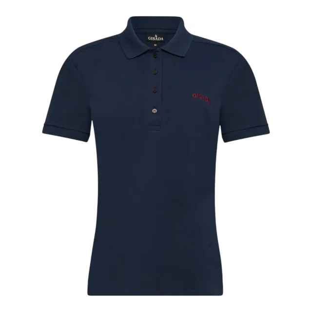 Gisada 9001 polo marine dame – piqué broderi