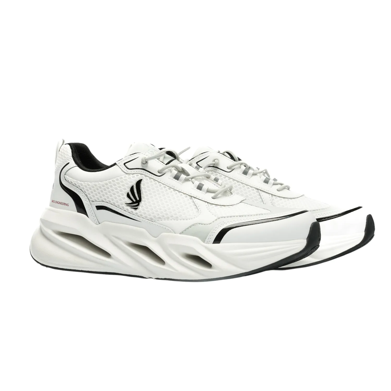 Gisada Runner High Sneakers joggesko hvit grå pustende