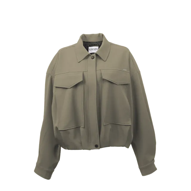 Gisada 1611 overshirt jakke grønn dame