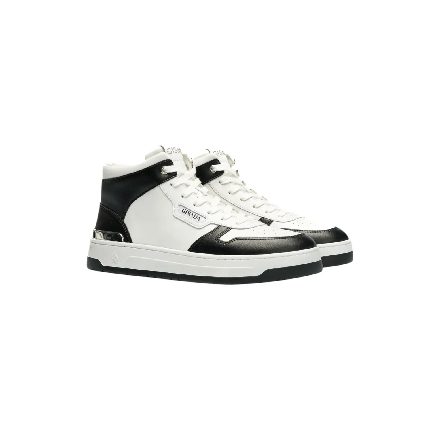 Gisada Trainer Mid-Top sneakers hvit-svart 42 – skinn