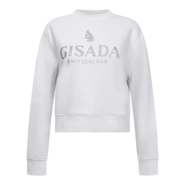 Gisada 6004 sweatshirt hvit cropped bomull