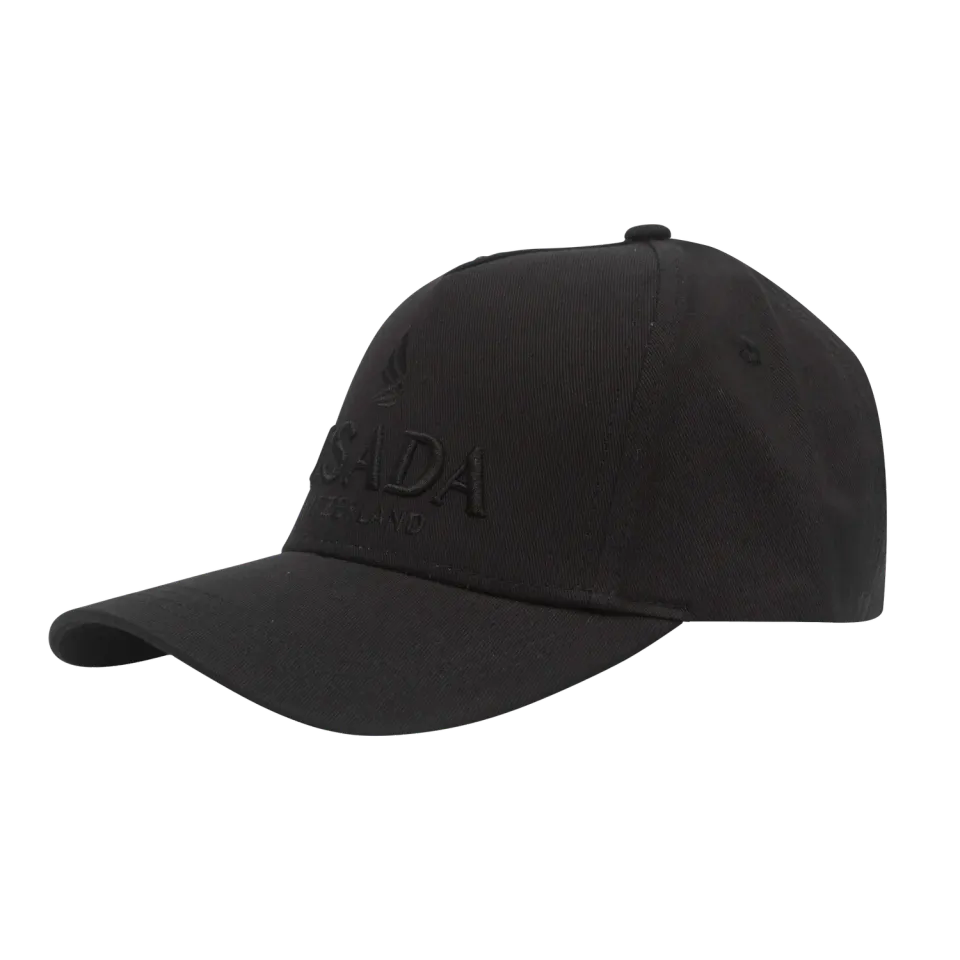 Gisada Cotton Twill 8009 caps svart brodert logo
