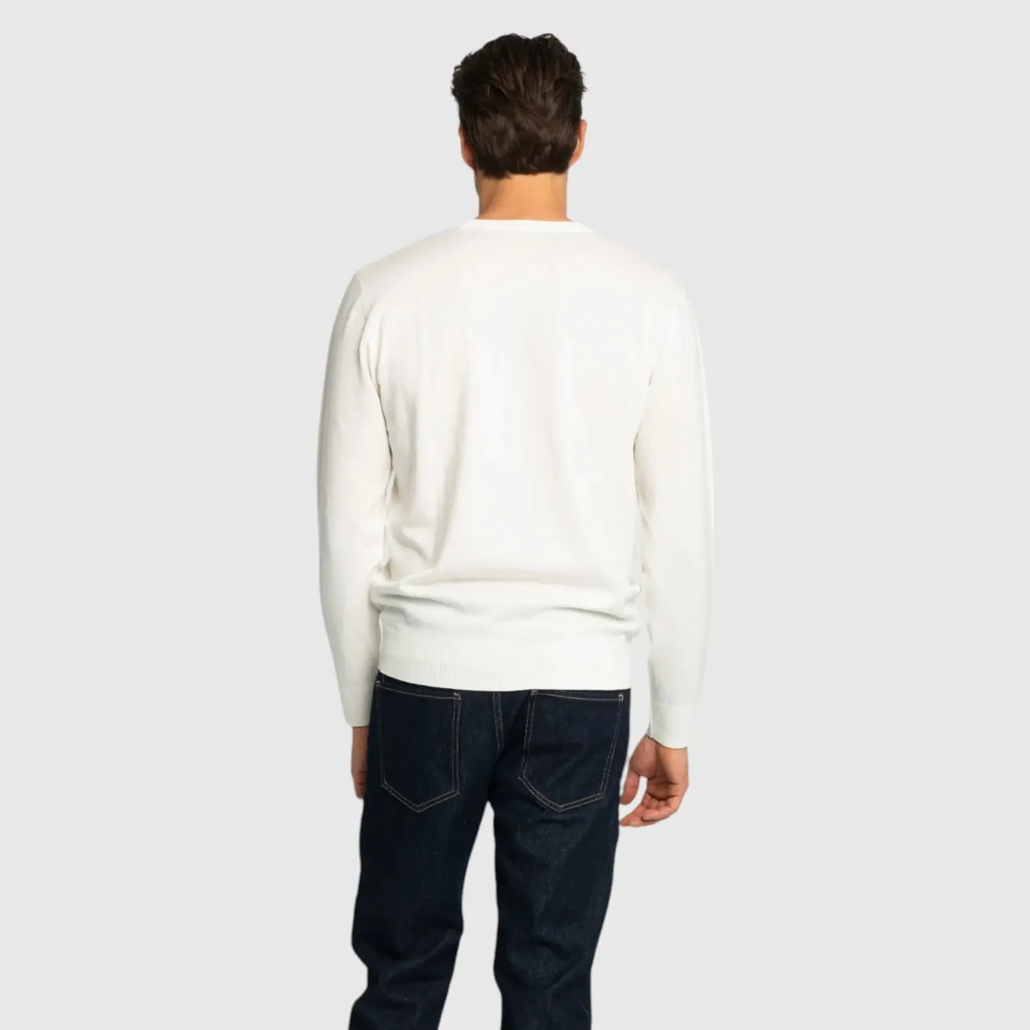 Gisada Regular Fit Round Neck Pullover genser elfenben