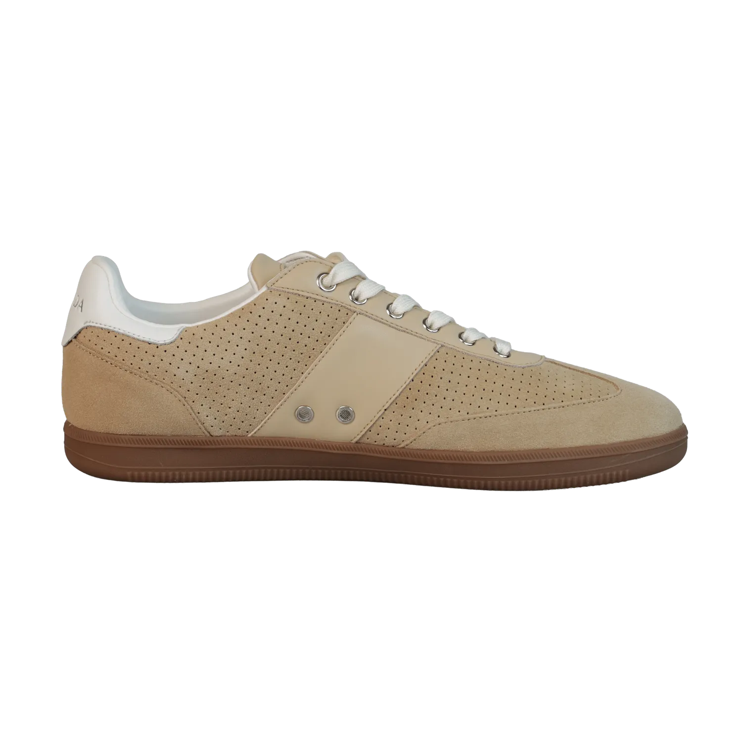 Gisada 17004 sneakers beige perforert semsket skinn