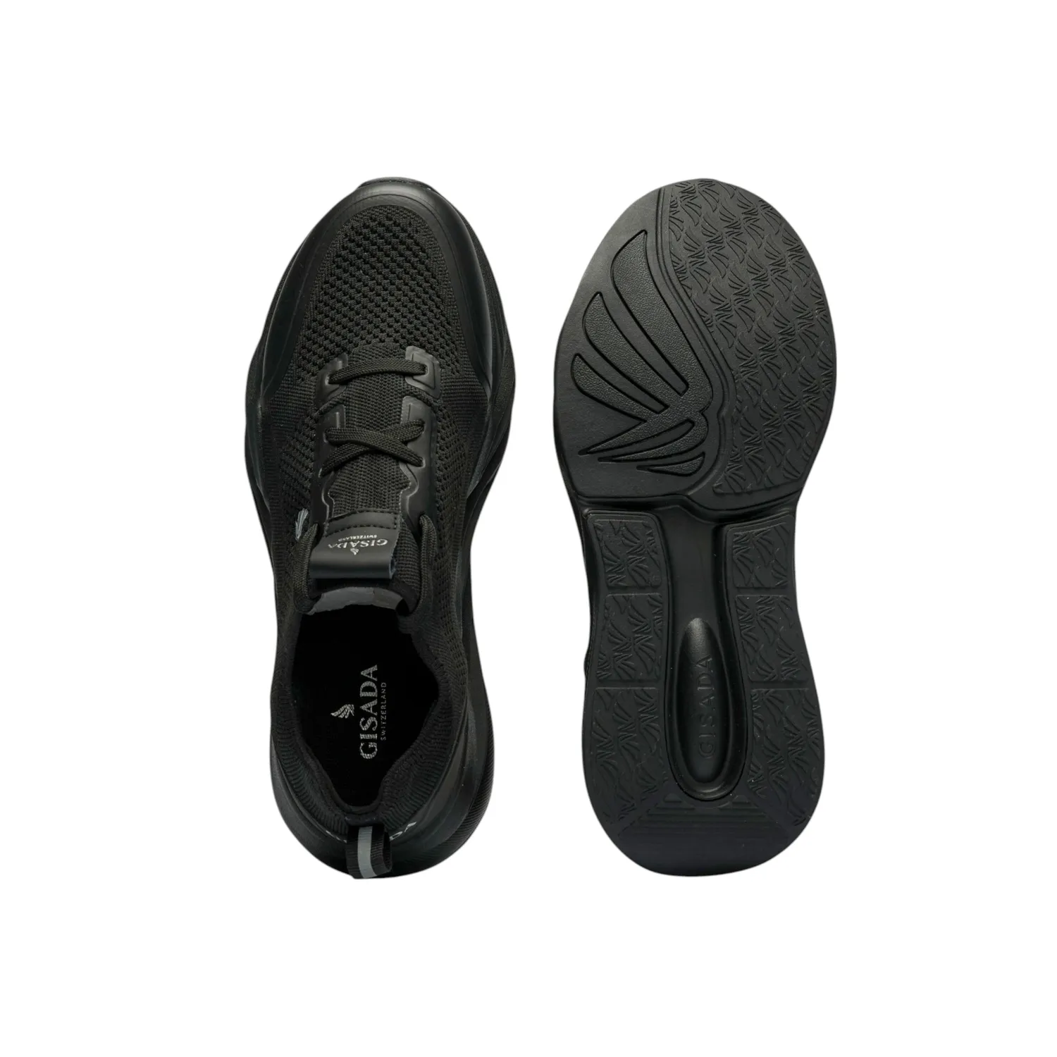 Gisada Knit Runner High joggesko svart – mesh
