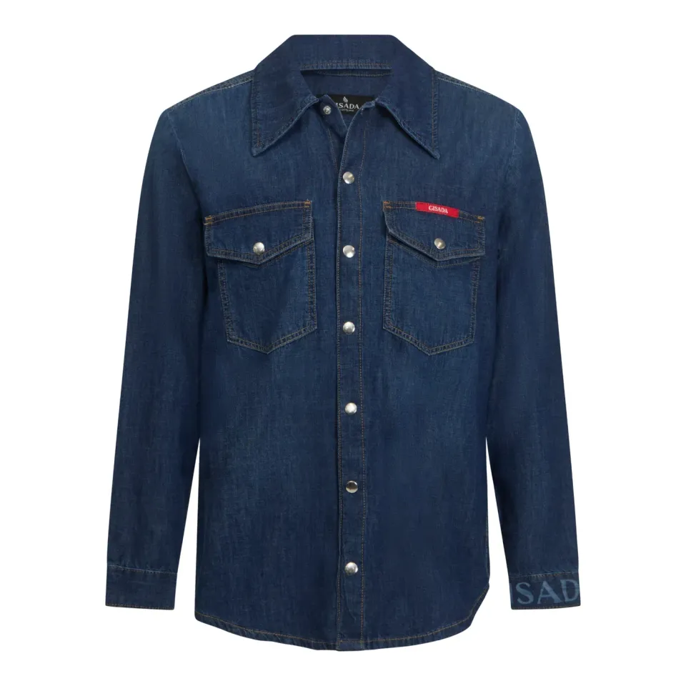Gisada 1103 denimskjorte washed blue