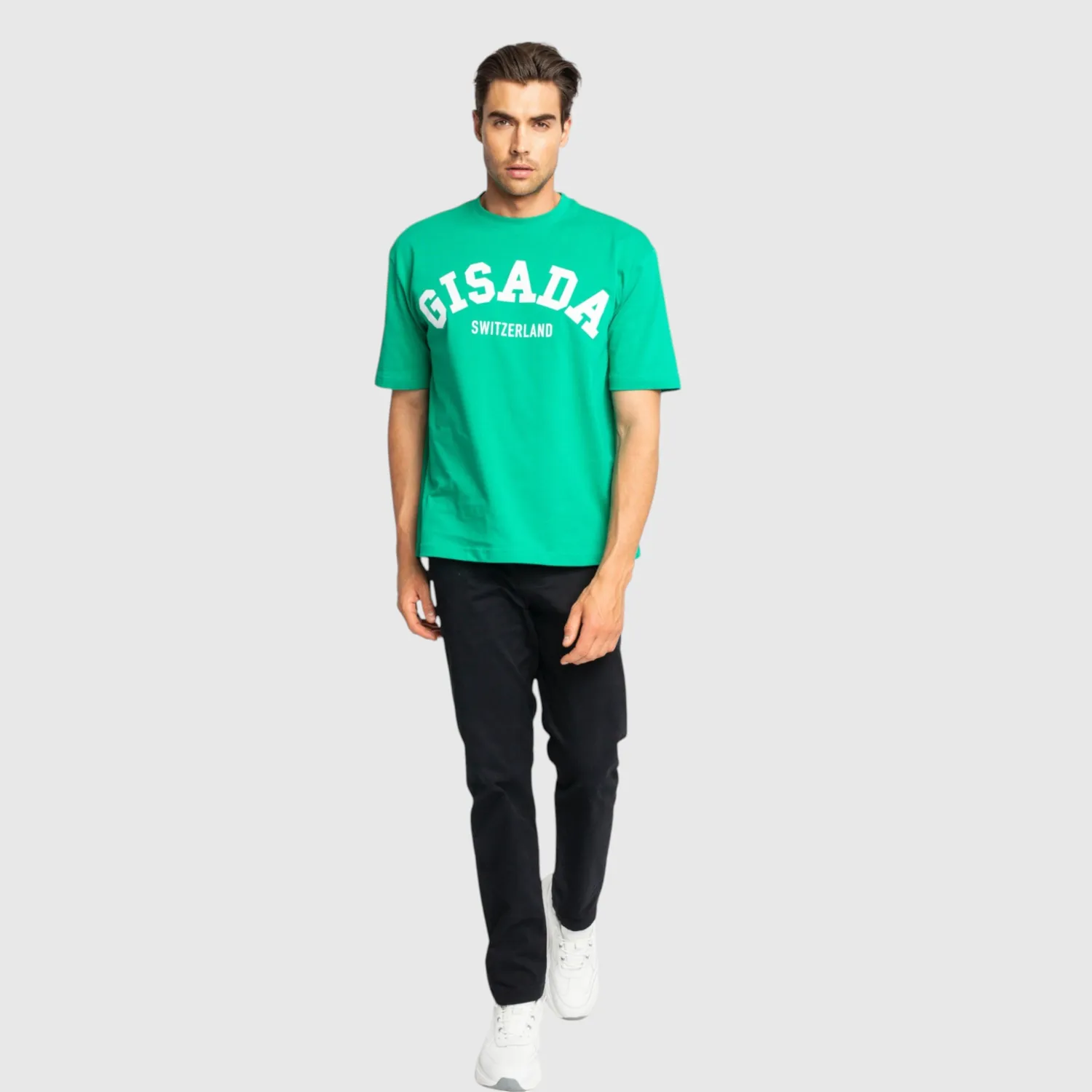 Gisada Chicago 1006 T-skjorte Emerald Green oversized