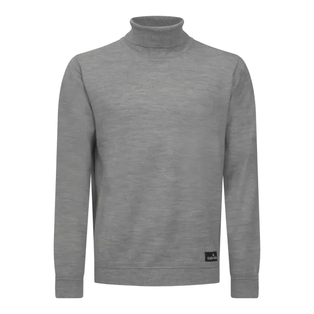 Gisada 1204 Regular Fit turtleneck genser light grey rullekrage