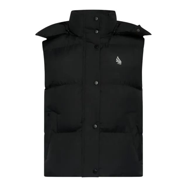 Gisada Puffer gilet svart med hette dame