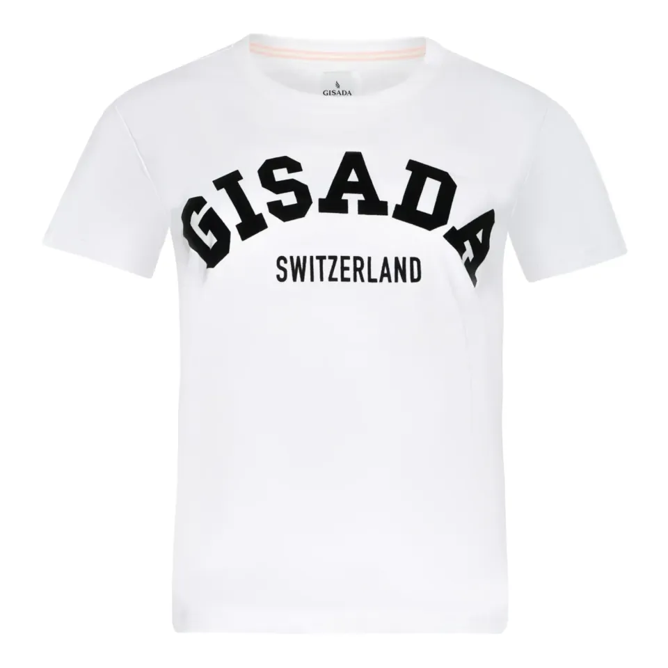 Gisada Barcelona 5001 t-skjorte hvit regular puff print