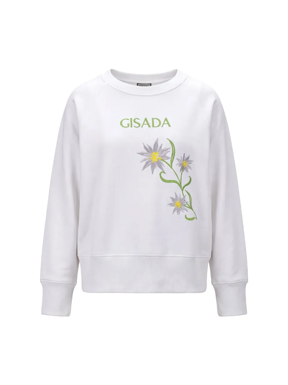 Gisada 6012 cropped sweatshirt hvit bomull