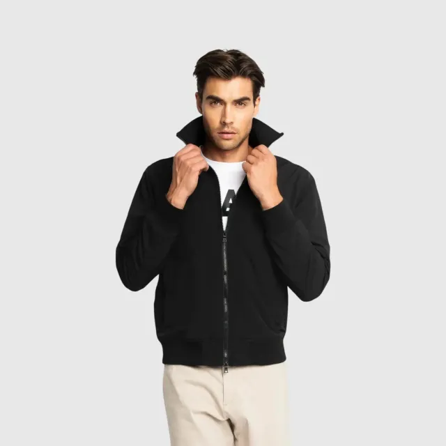 Gisada Regular Fit Windbreaker vindjakke svart