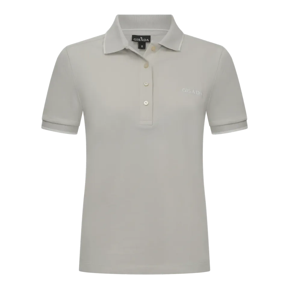 Gisada 9002 poloskjorte beige piqué bomull
