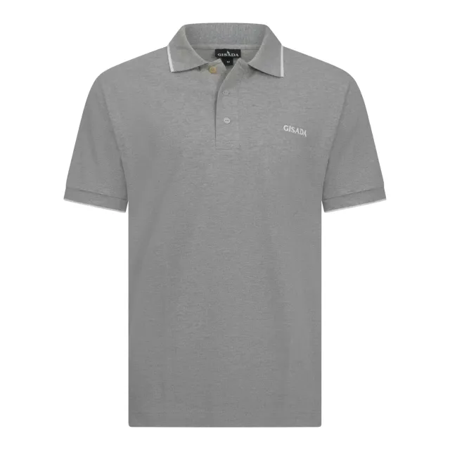 Gisada Regular Fit polo Grey/White L pustende
