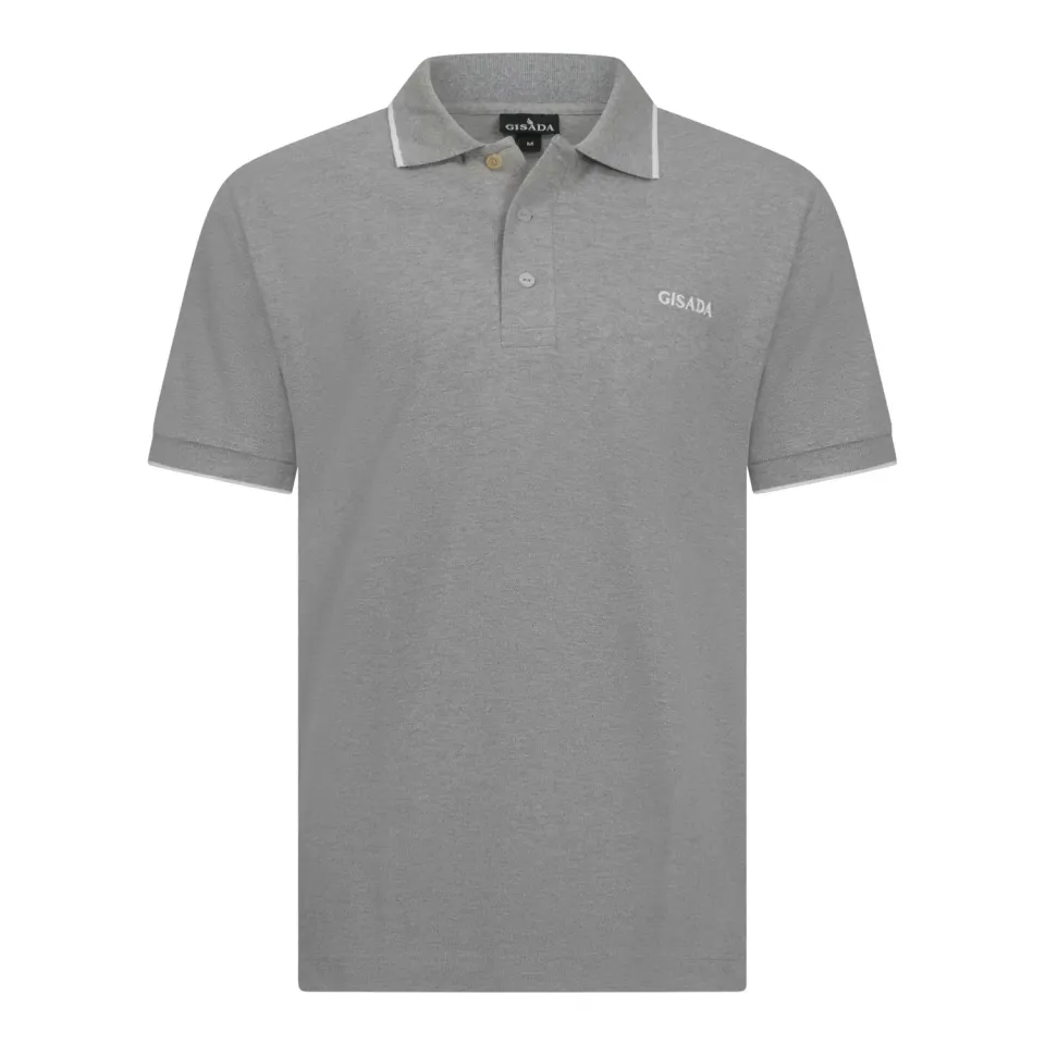 Gisada Regular Fit polo Grey/White L pustende