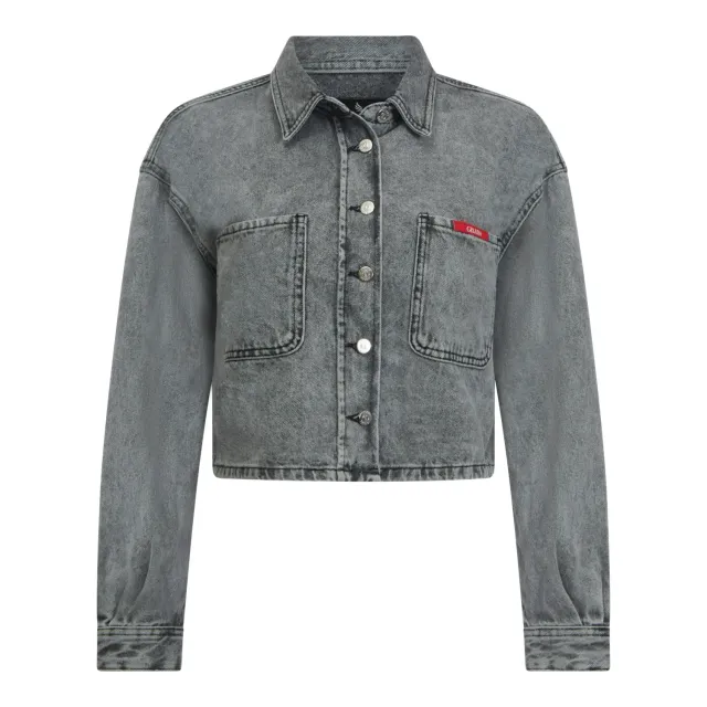 Gisada Crop Oversize denimskjorte snow grey M