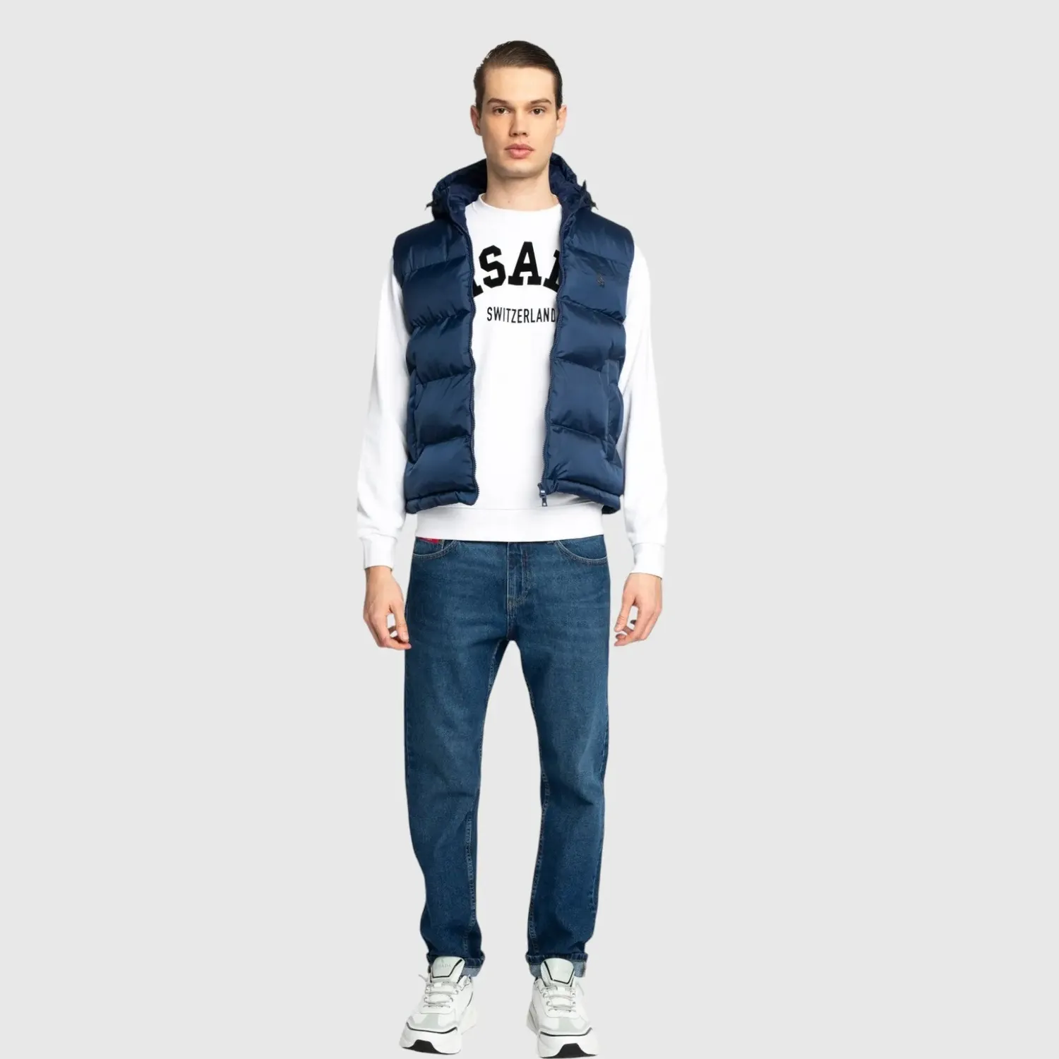 Gisada 1312 puffervest Navy quiltet nylon