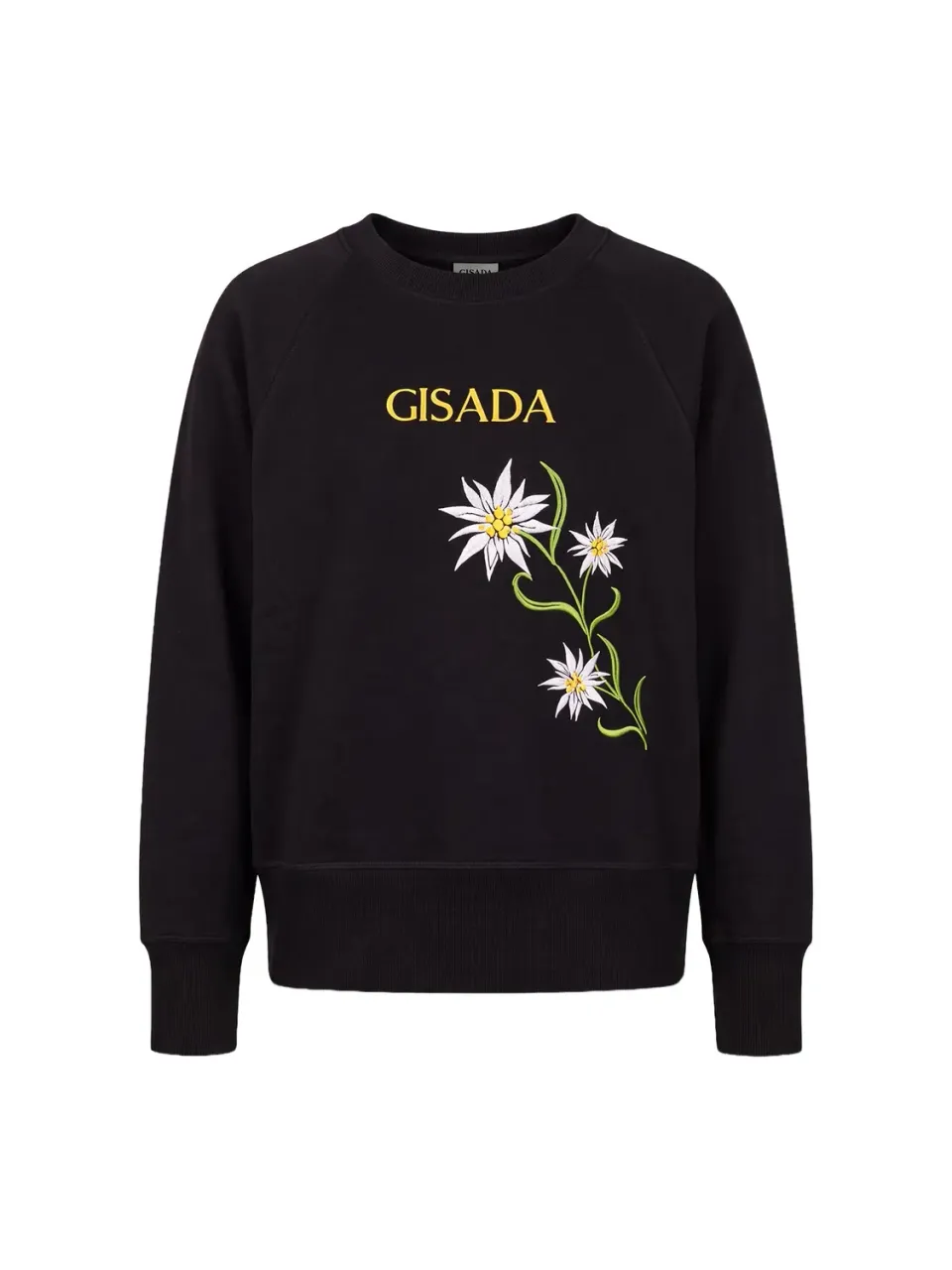 Gisada Fine Cotton sweatshirt svart cropped dame