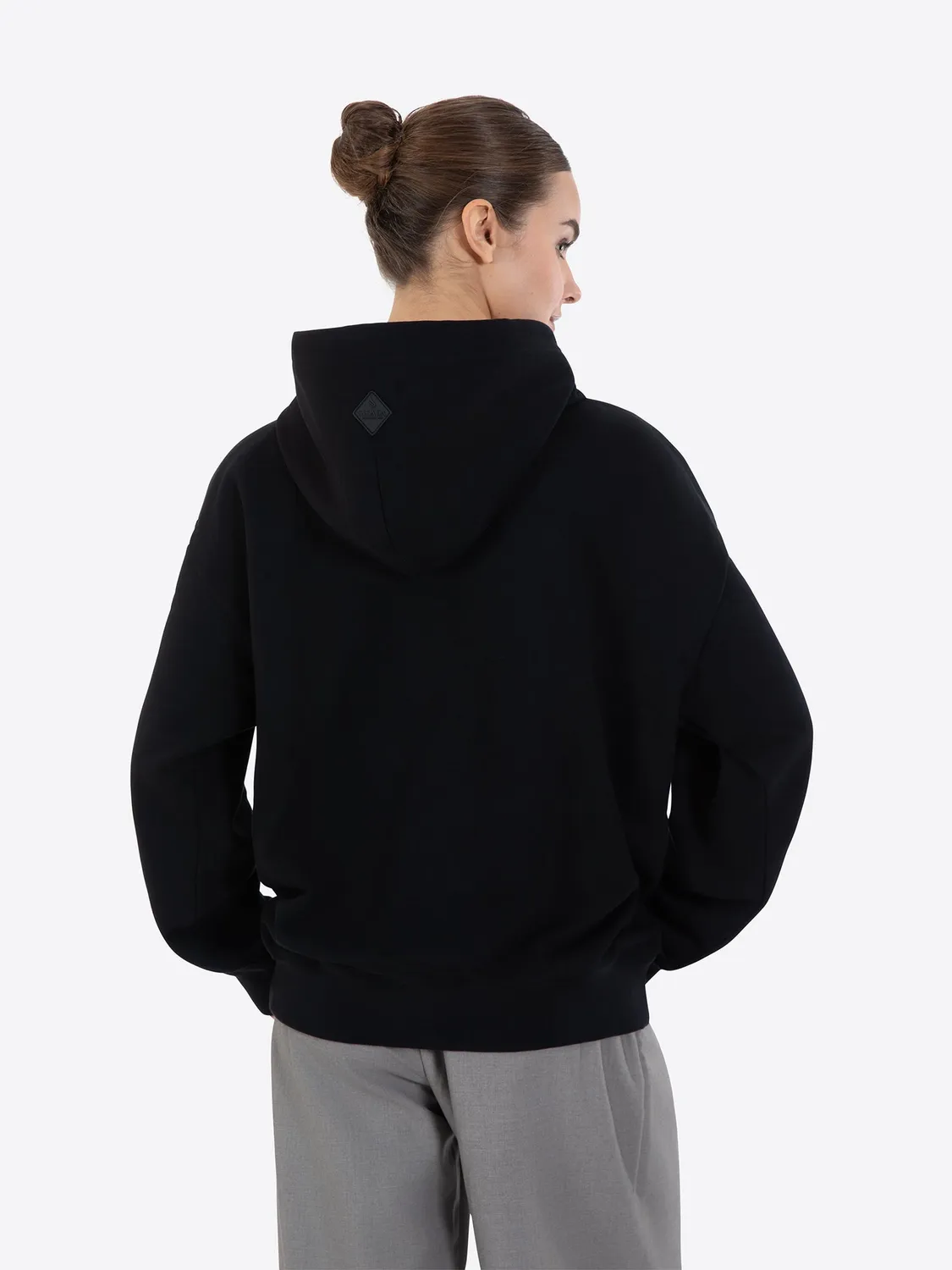 Gisada 3010 hettegenser svart unisex bomull