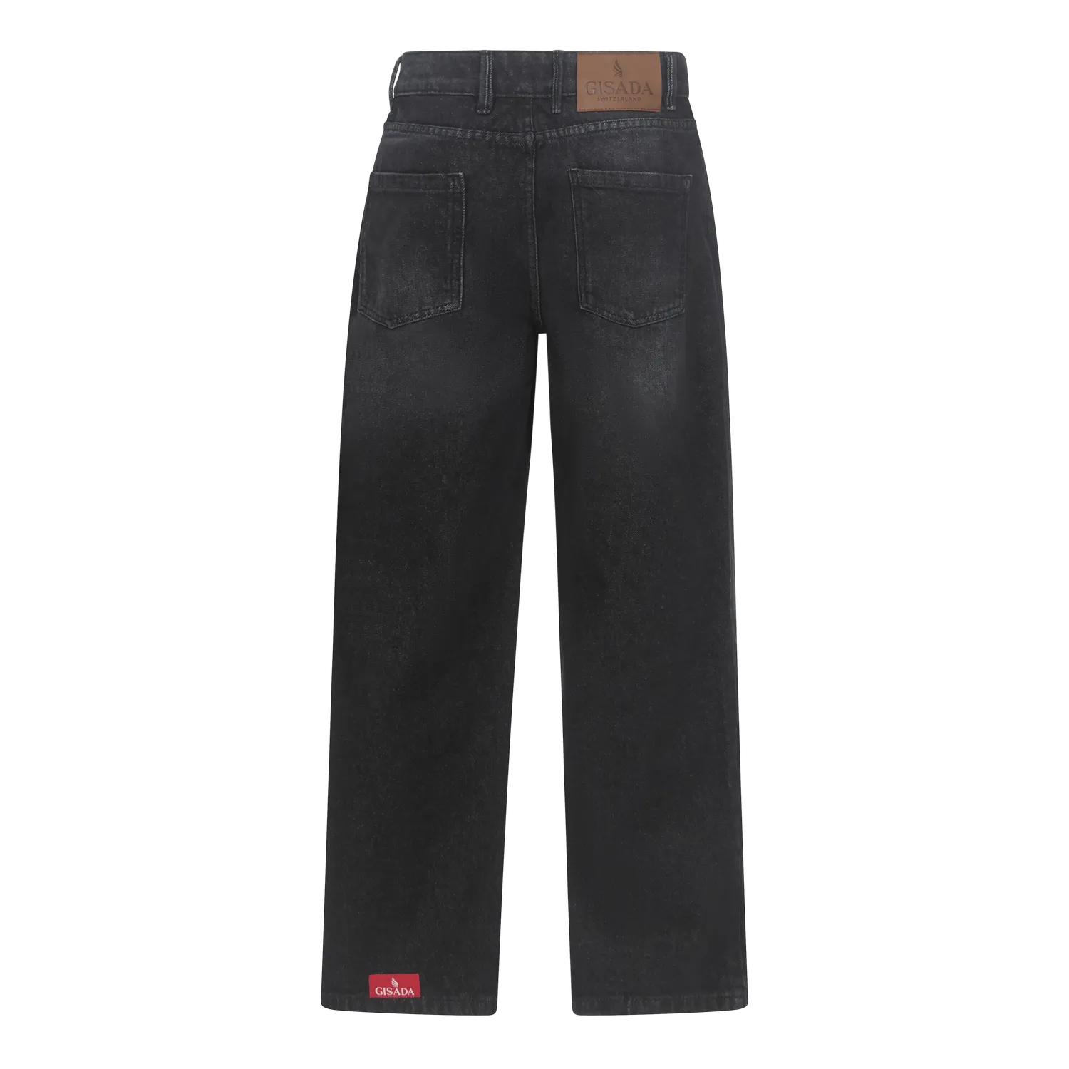 Gisada 1405 boyfriend jeans svart cropped denim