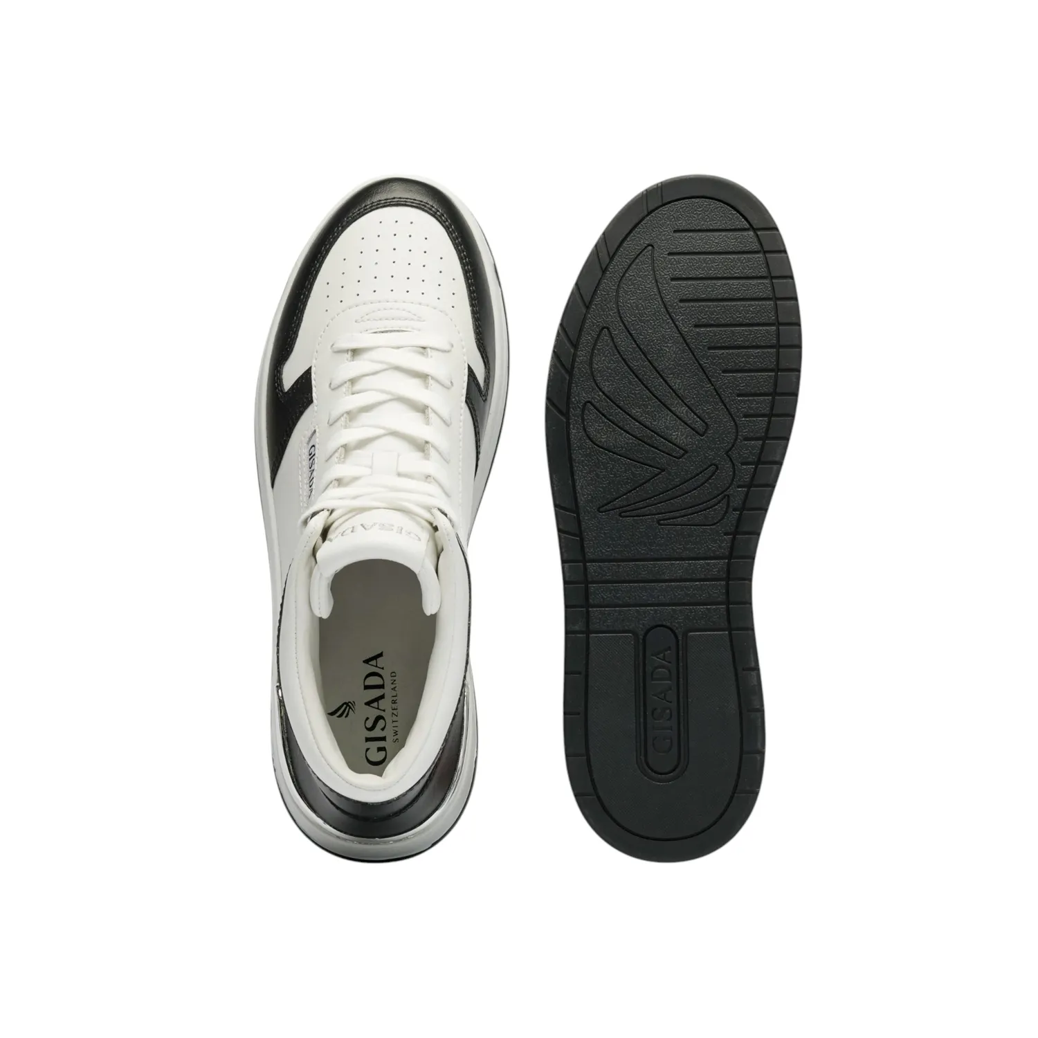 Gisada Trainer Mid-Top sneakers hvit-svart 42 – skinn