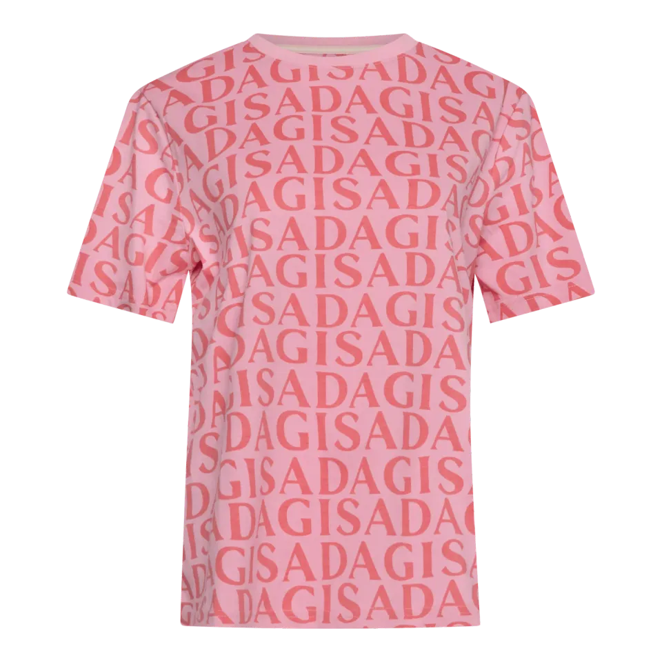 Gisada Barcelona 5007 t-skjorte rosa oversized
