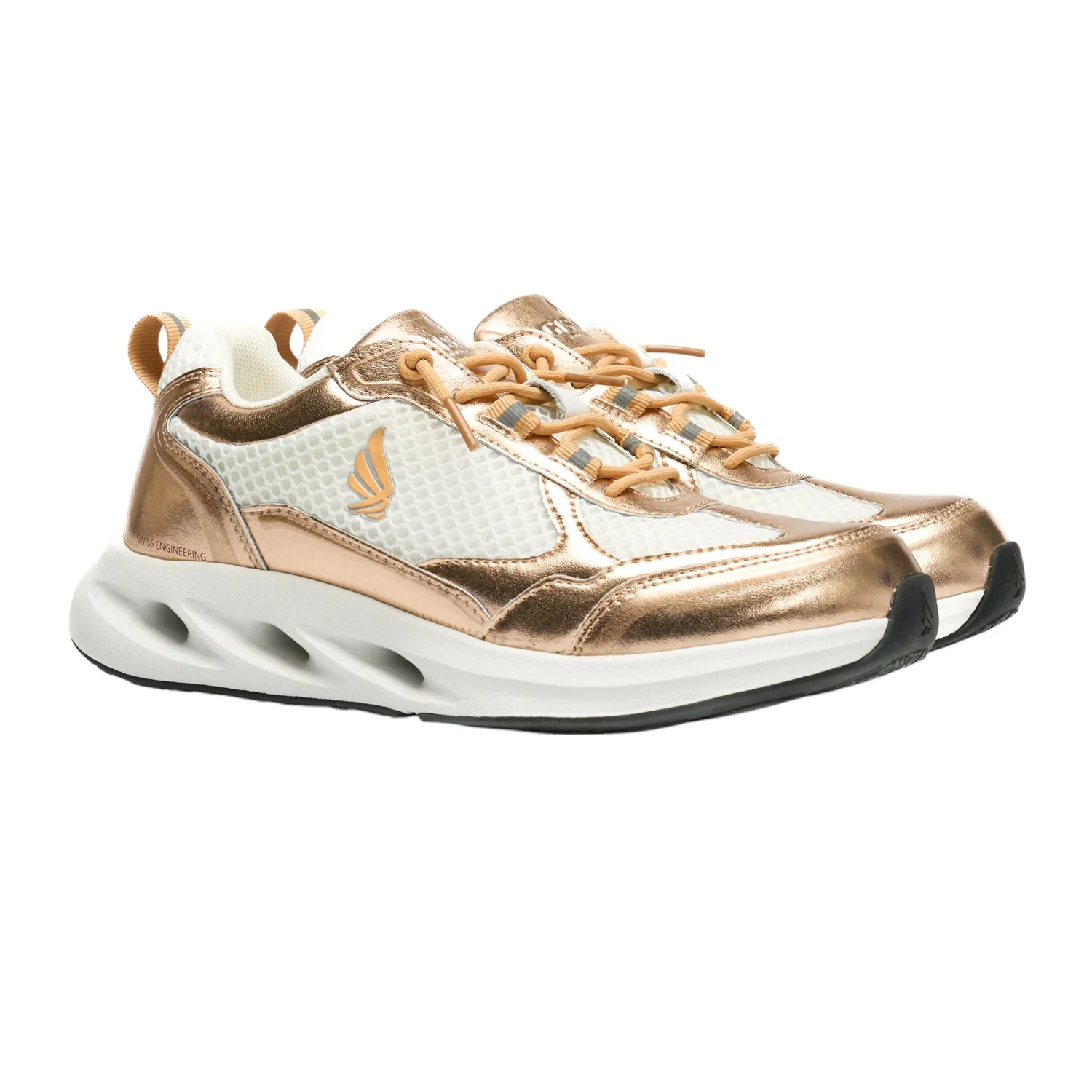 Gisada 16001 Runner Bicolor sneakers gold rose lær