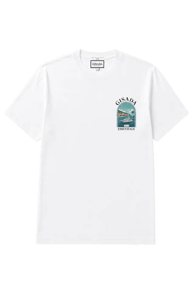 Gisada 1019 t-skjorte hvit unisex – bomullsjersey