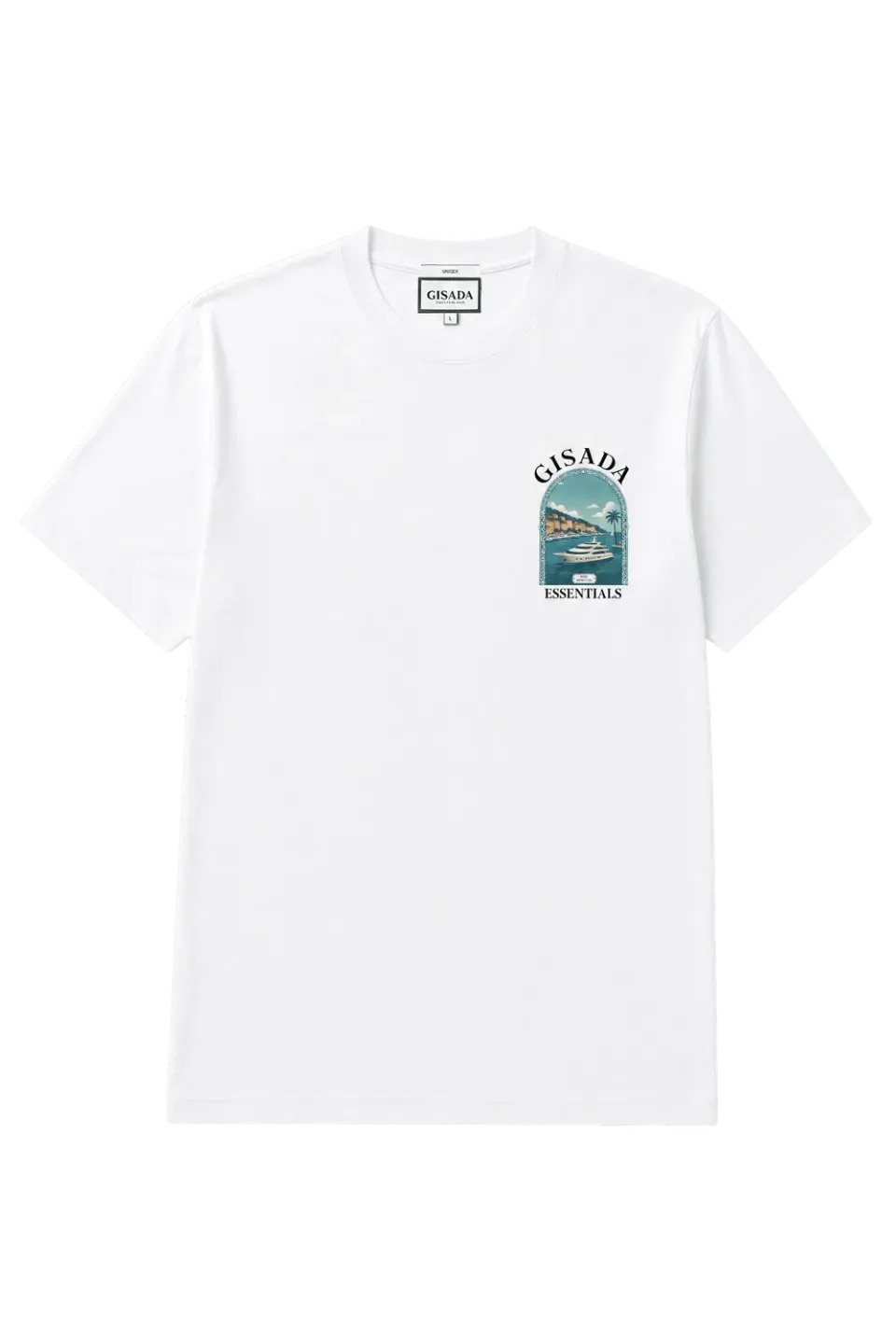 Gisada 1019 t-skjorte hvit unisex – bomullsjersey