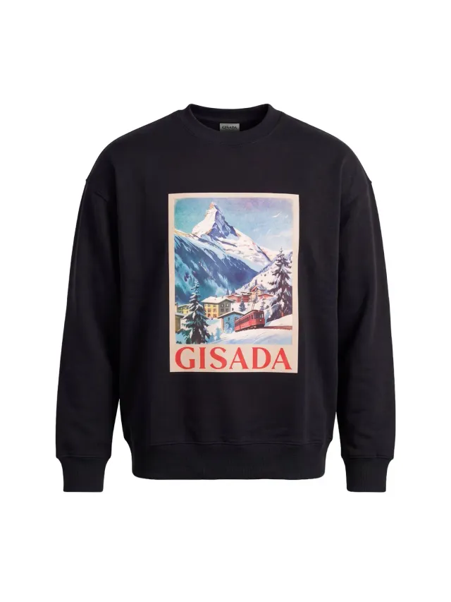 Gisada 3012 Gensersvart matterhorn bomull herre