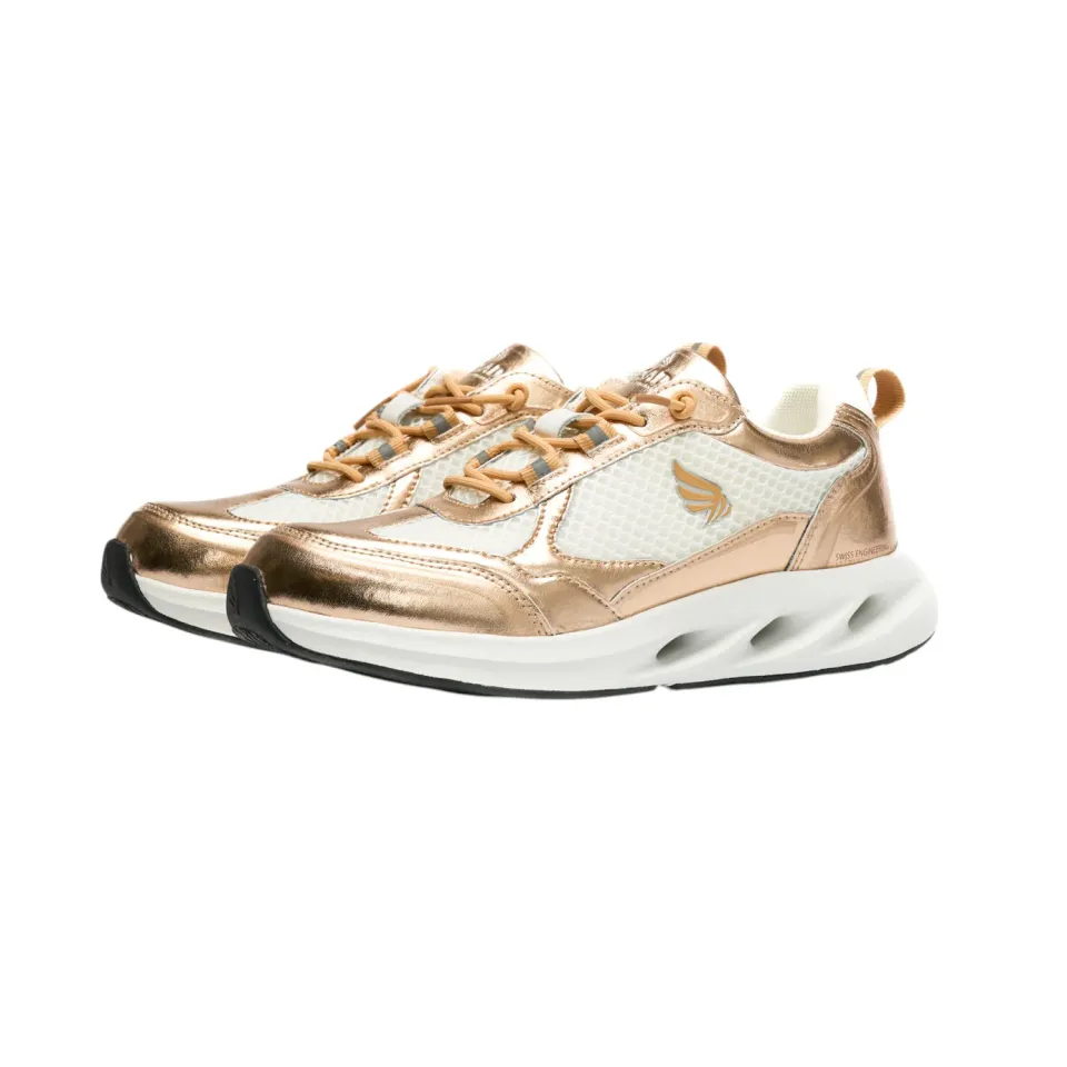 Gisada 16001 Runner Bicolor sneakers gold rose lær