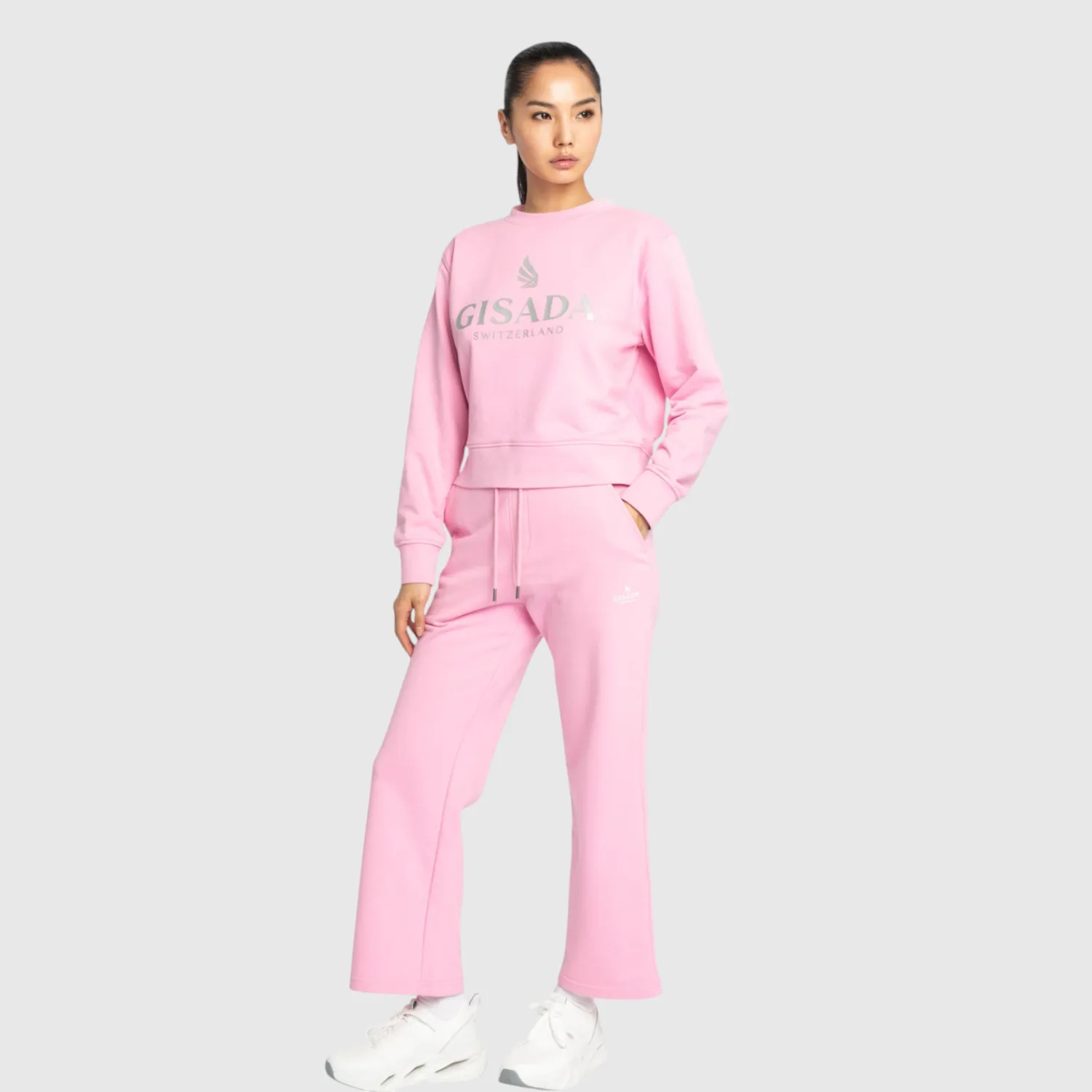 Gisada Berlin 6004 sweatshirt rosa cropped