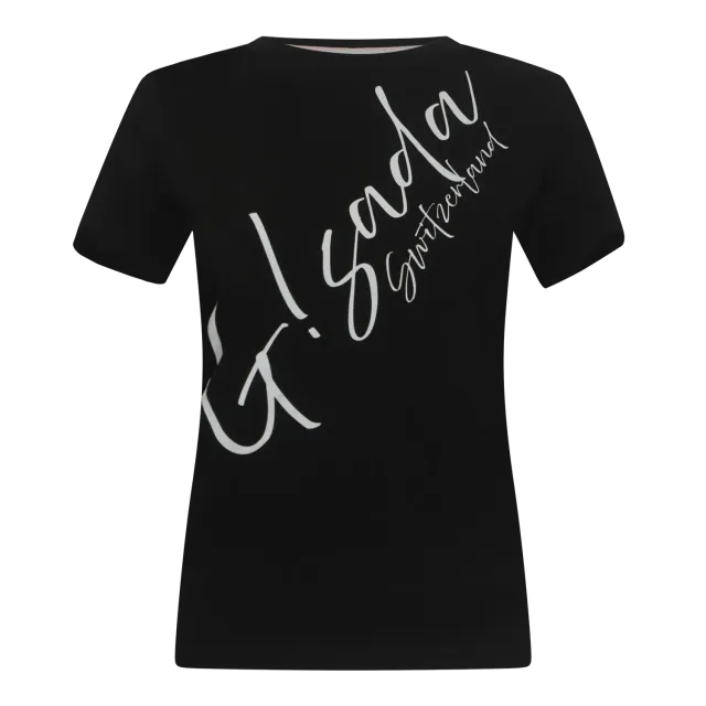 Gisada 5003 t-skjorte svart jersey kursiv trykk