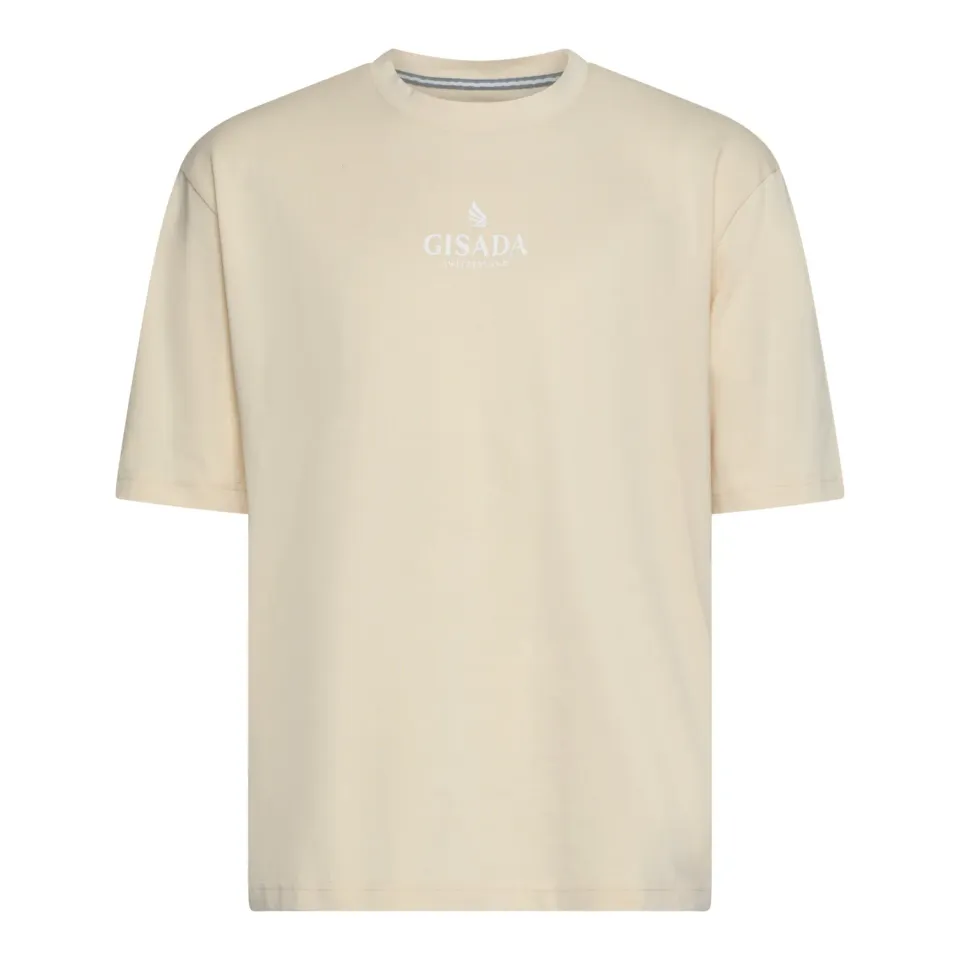 Gisada Chicago 1009 t-skjorte beige oversized logo