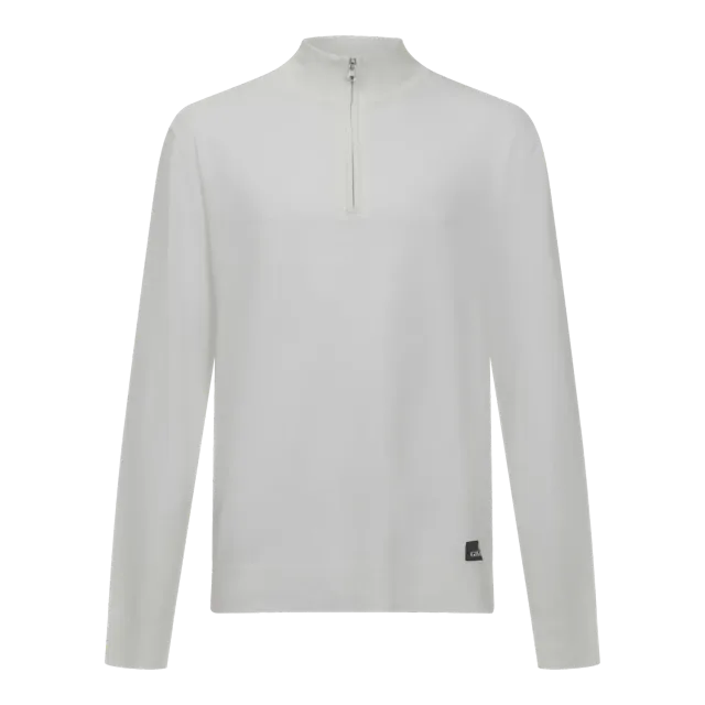 Gisada 1206 half-zip genser elfenben merino-bomull