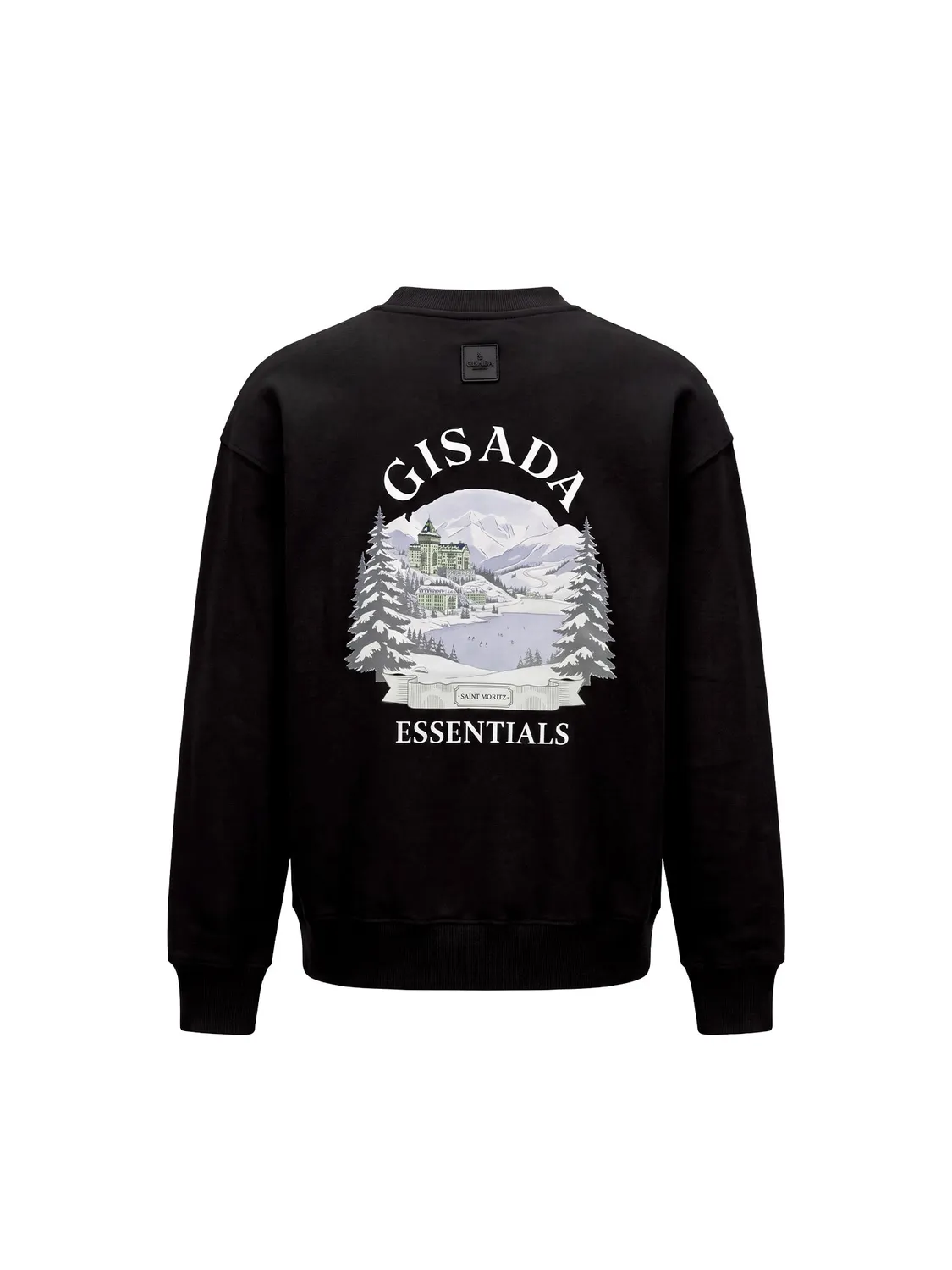Gisada 3014 sweatshirt svart bomull med trykk