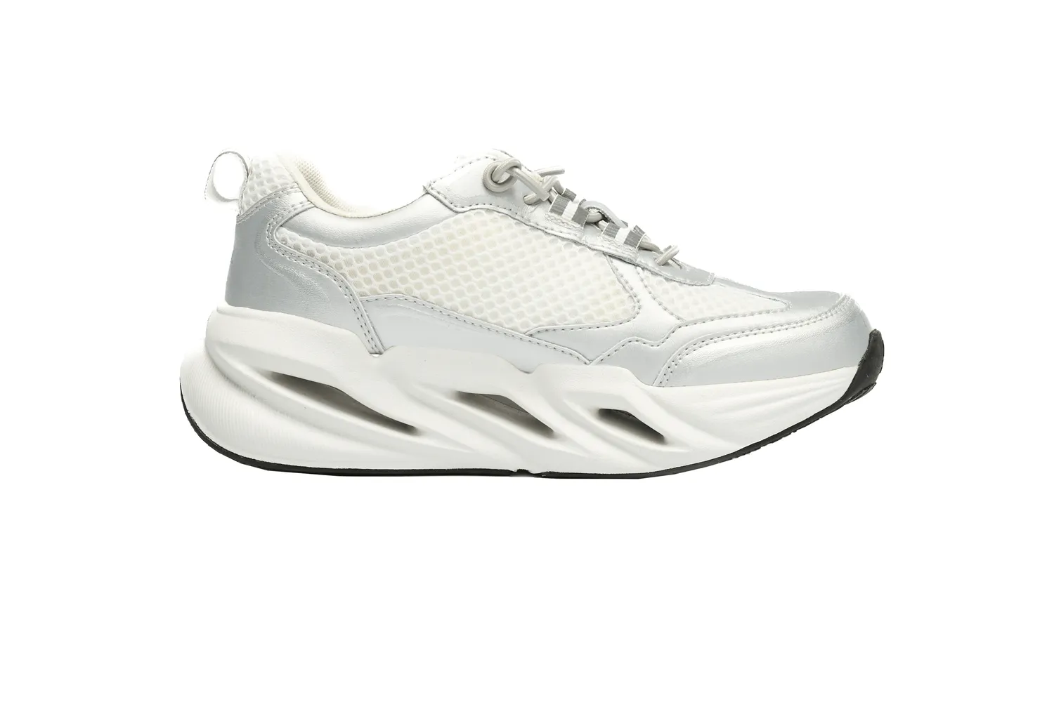 Gisada Runner Bicolor sneakers Silver/White skinn