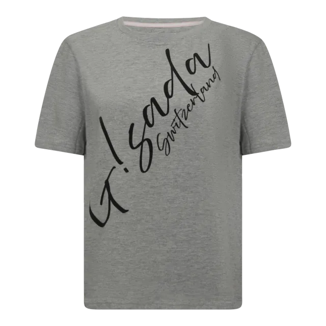 Gisada oversized t-skjorte grå jersey bomull