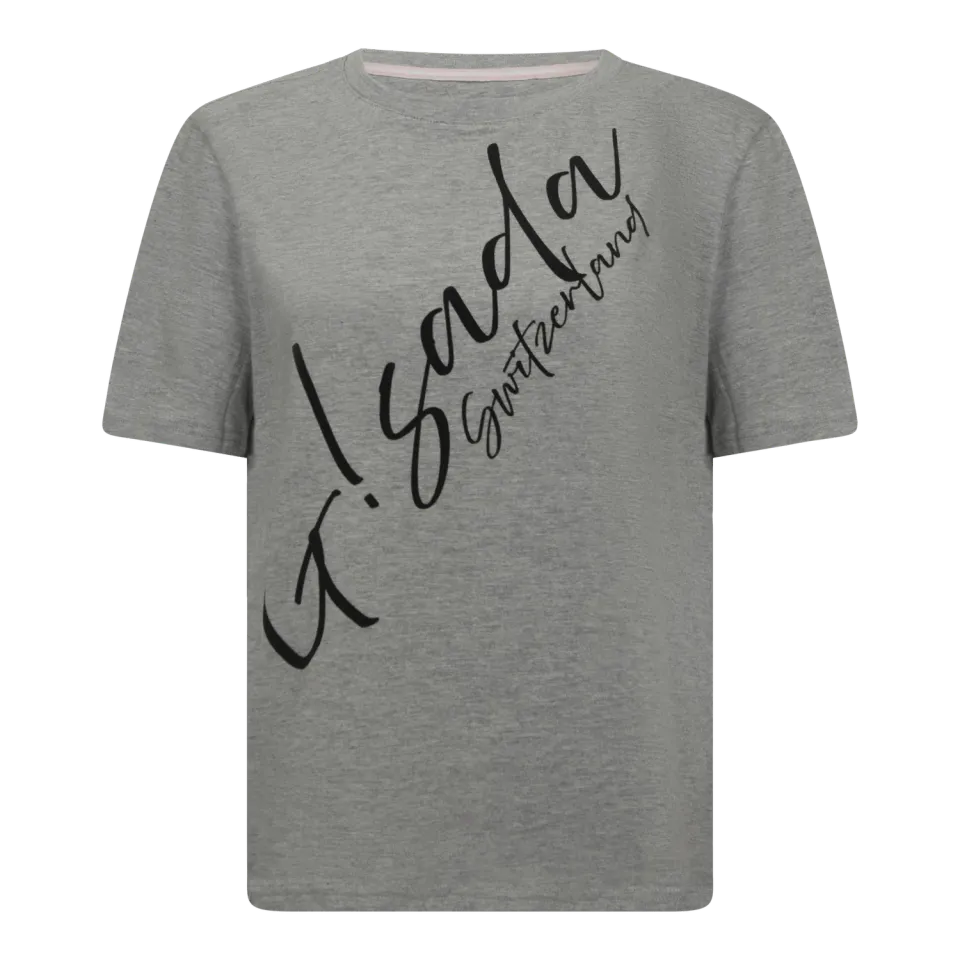 Gisada oversized t-skjorte grå jersey bomull