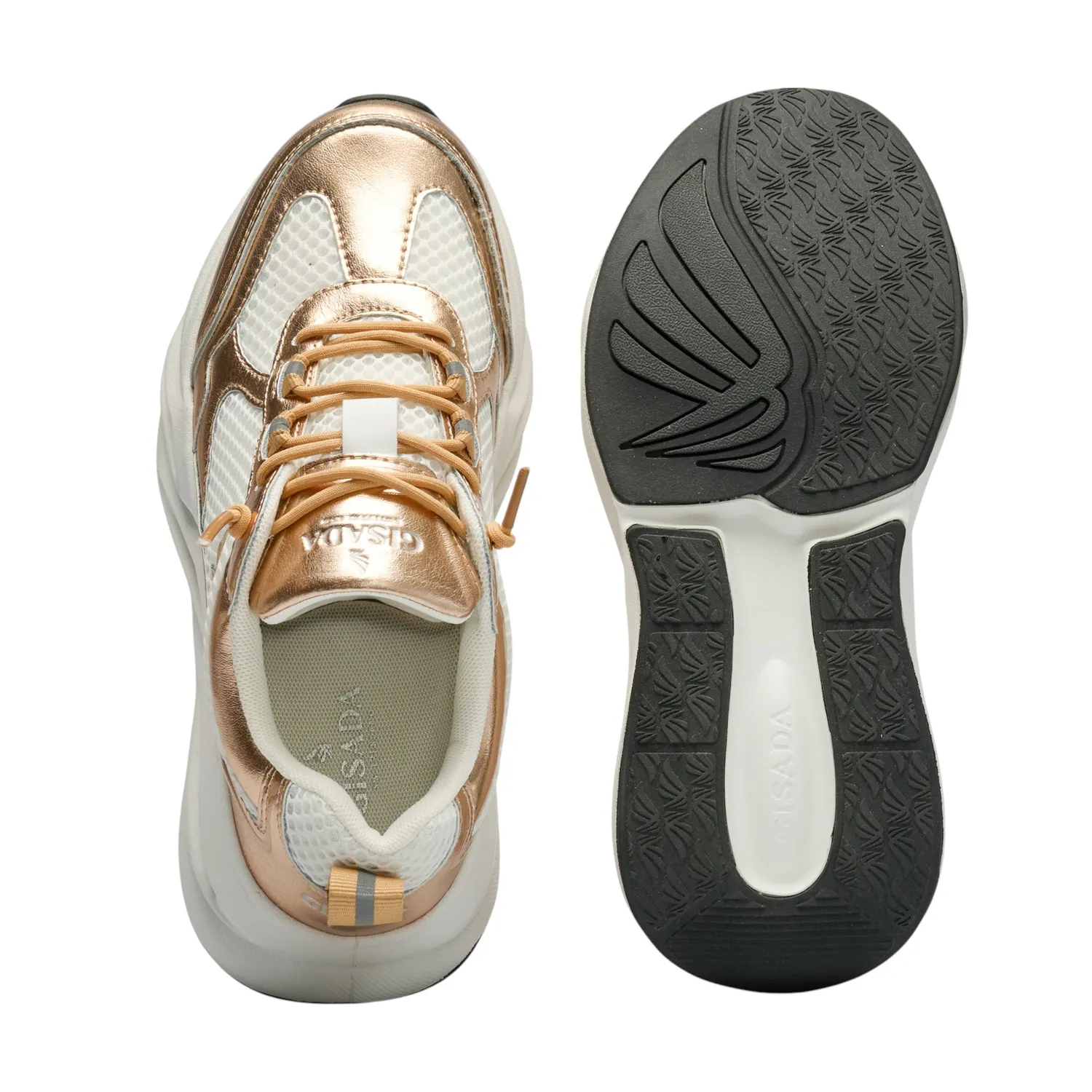 Gisada Runner Bicolor High sneakers Gold Rose White