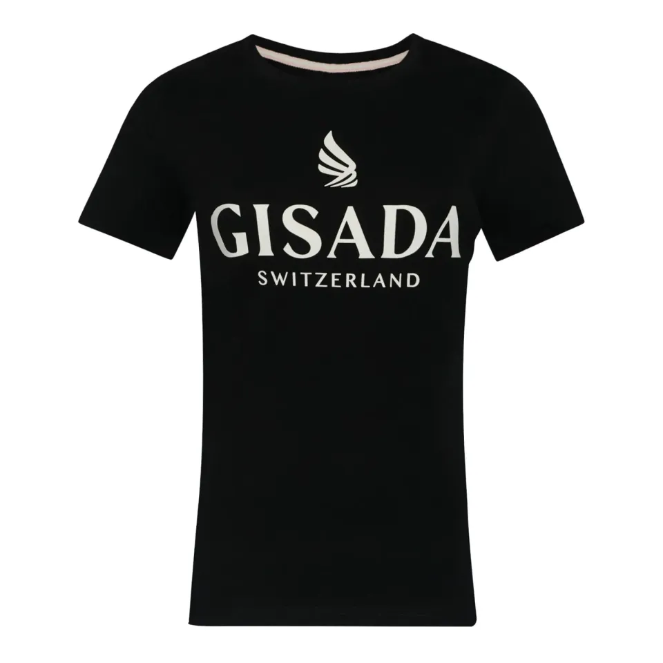 Gisada Barcelona 5000 t-skjorte dame svart regular fit bomull